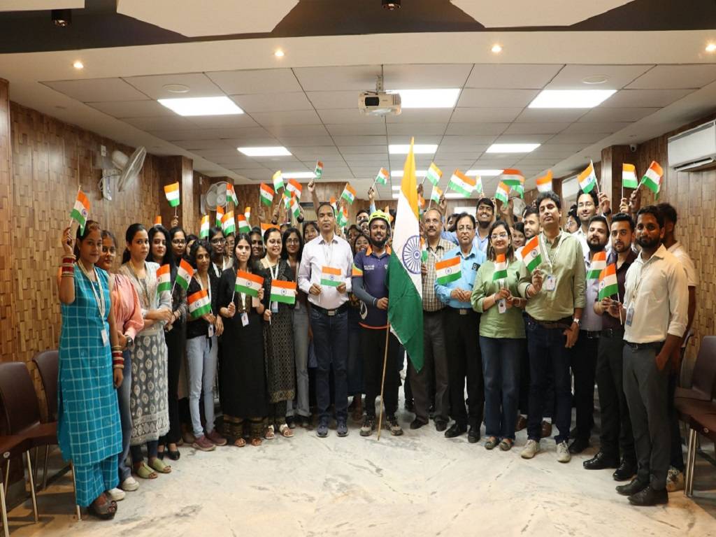 Neeraj Prajapati with Krishi Jagran Team at their Delhi headquarters.