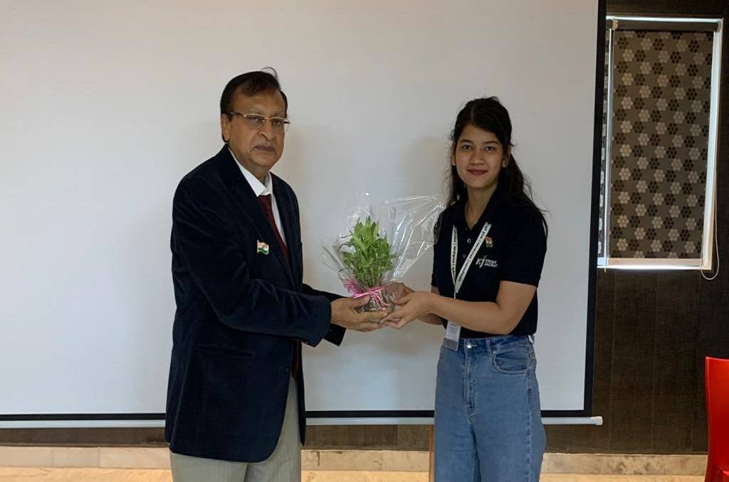 DR. PK Chakrabarty was presented a plant as a token of love and appreciation.