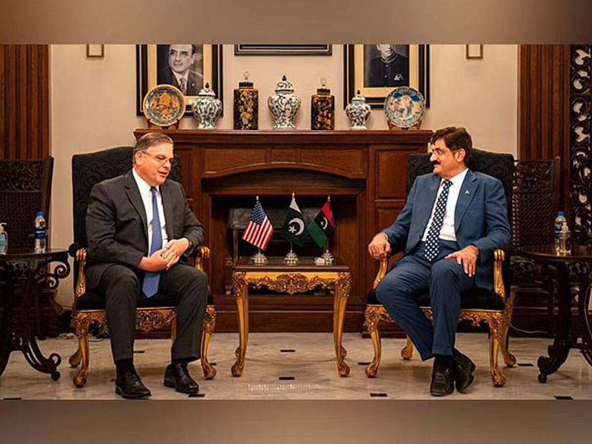 US Ambassador to Pakistan, Donald Blome and Sindh CM Murad Ali Shah. (Photo Source: US Embassy Website)