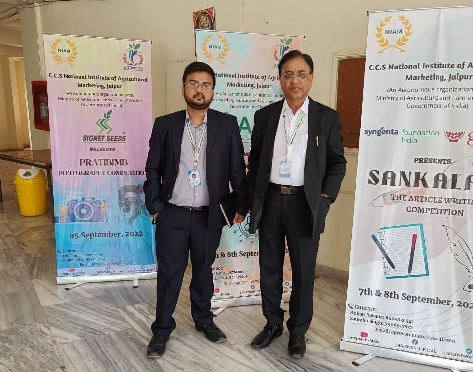 P S Saini, Senior Vice President - Corporate Communications and Public Relations, Krishi Jagran, and Mridul Upreti, DGM Special Initiatives, Krishi Jagran