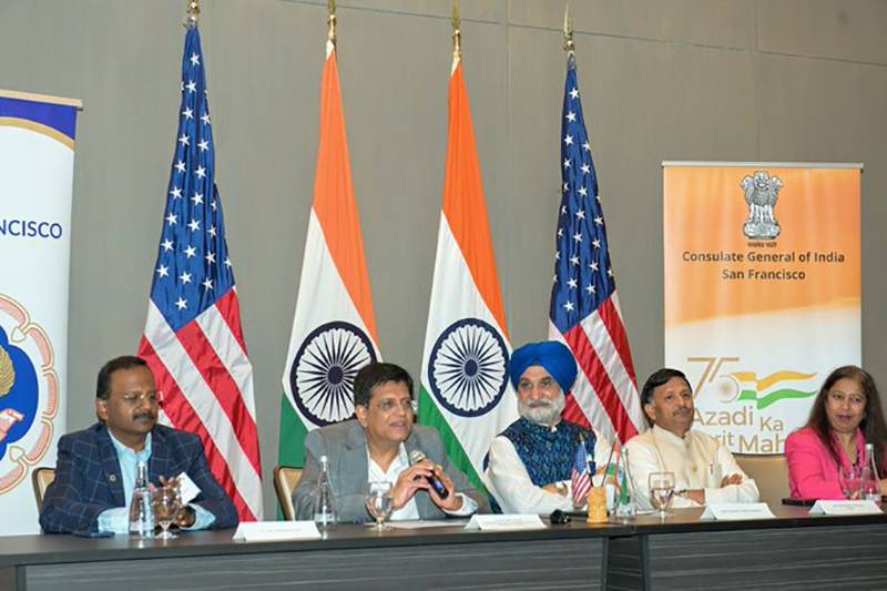 Piyush Goyal, Minister of Commerce and Industry, Consumer Affairs, Food and Public Distribution, and Textiles in San Francisco