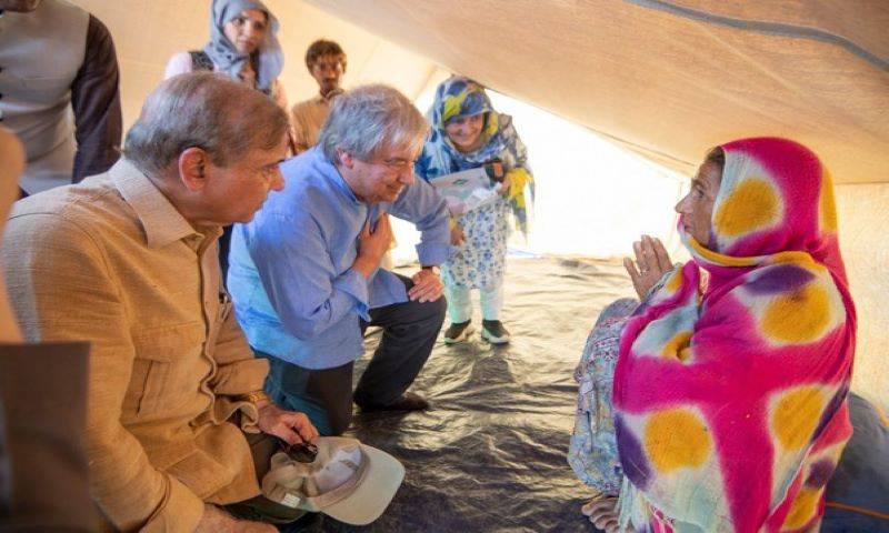 UN chief Antonio Guterres in flood hit Pakistan