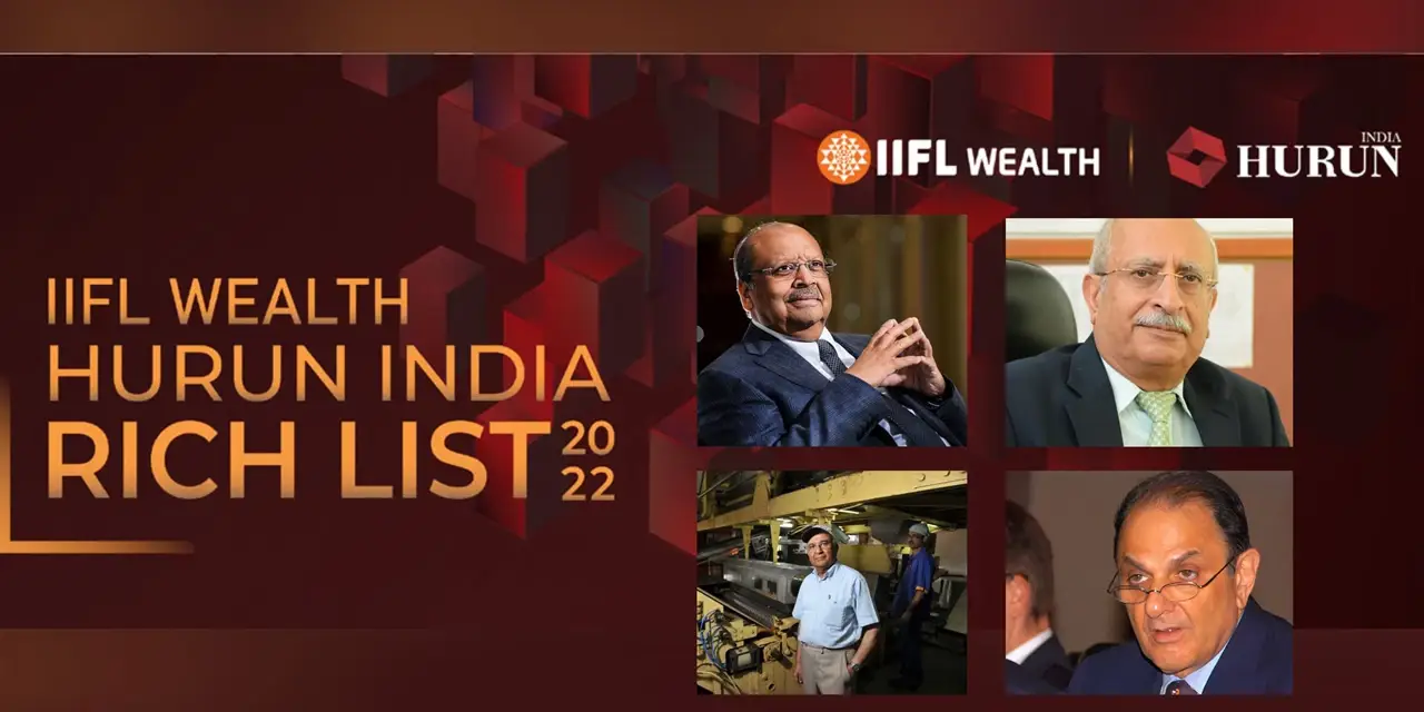 Climbing 9 ranks up, the Vijay Chauhan and family, owners of Parle Products, sit at number 26 in the list with an estimated wealth of Rs 49400 crore.