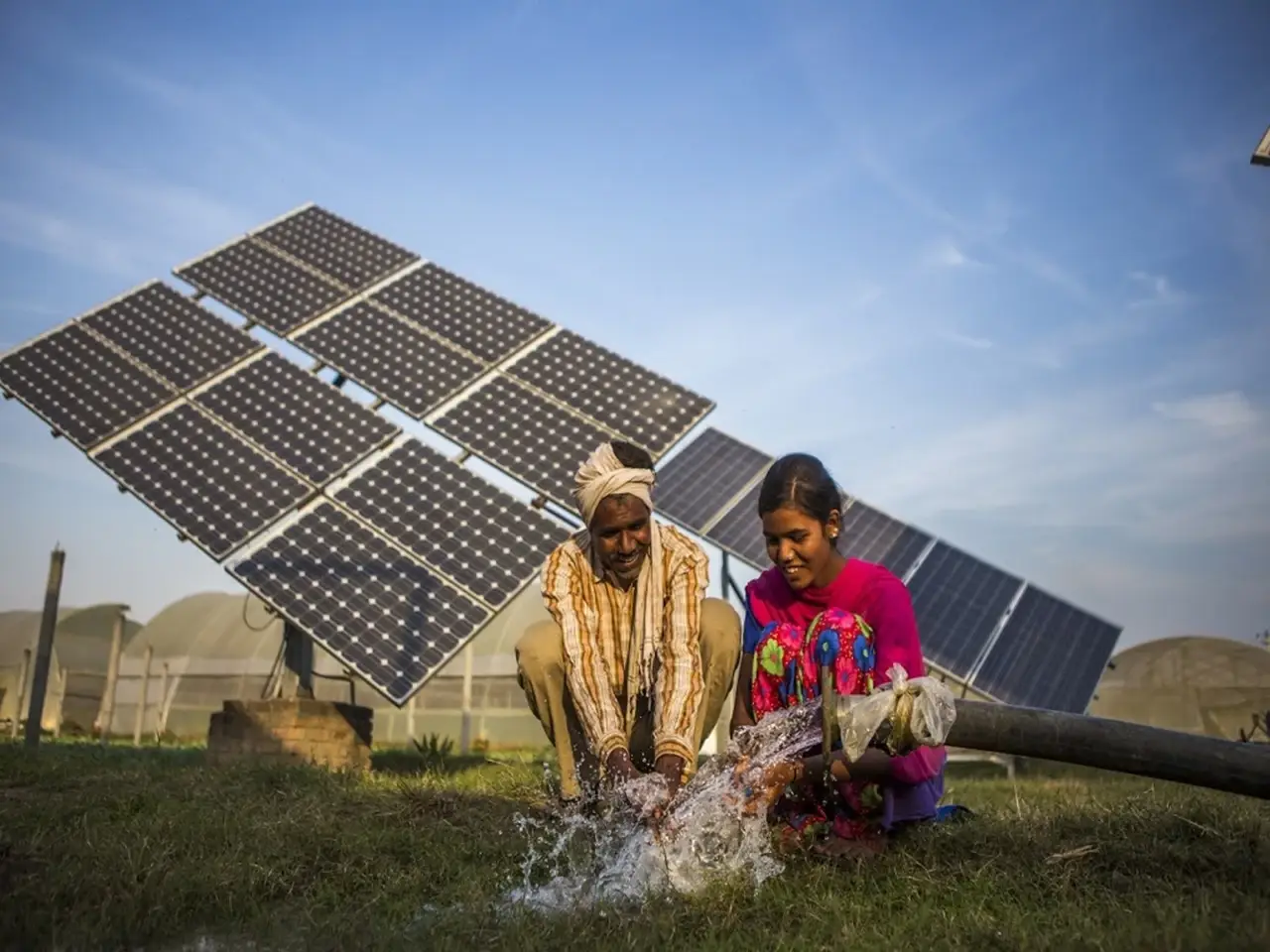 Farmers using solar agri pumps