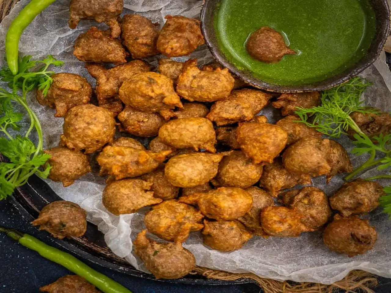 Don’t worry, we have covered your evening snacks plan for Navaratri fast as well! In picture: Kattu ke Pakode