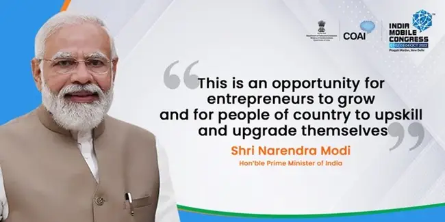 PM Modi Launches 5G at India Mobile Congress in New Delhi