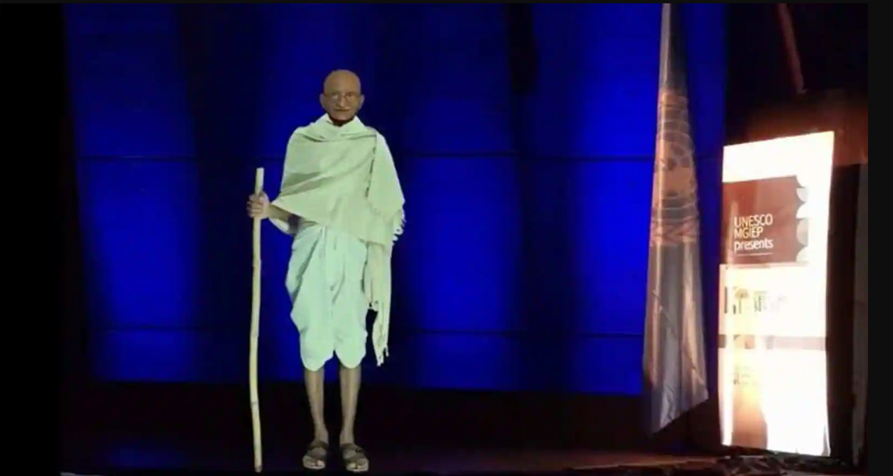 Mahatma Gandhi's Hologram at the UN's New York headquarters