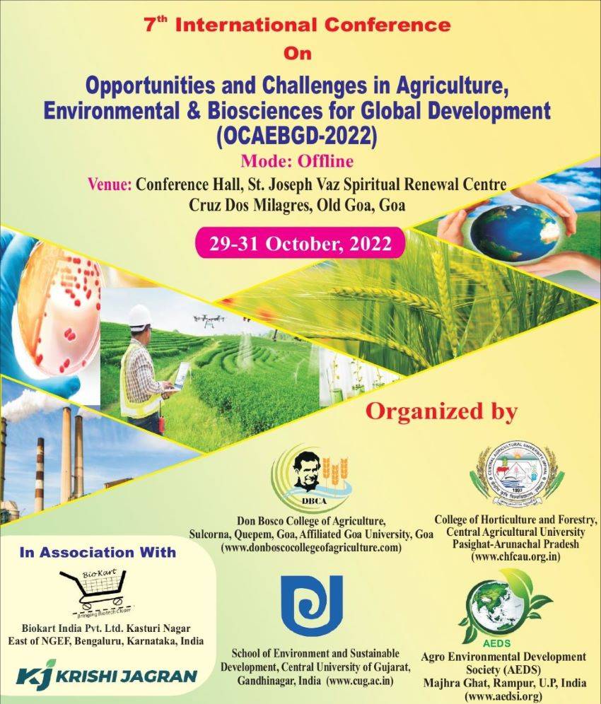 7th International Conf. on Opportunities & Challenges in Agriculture