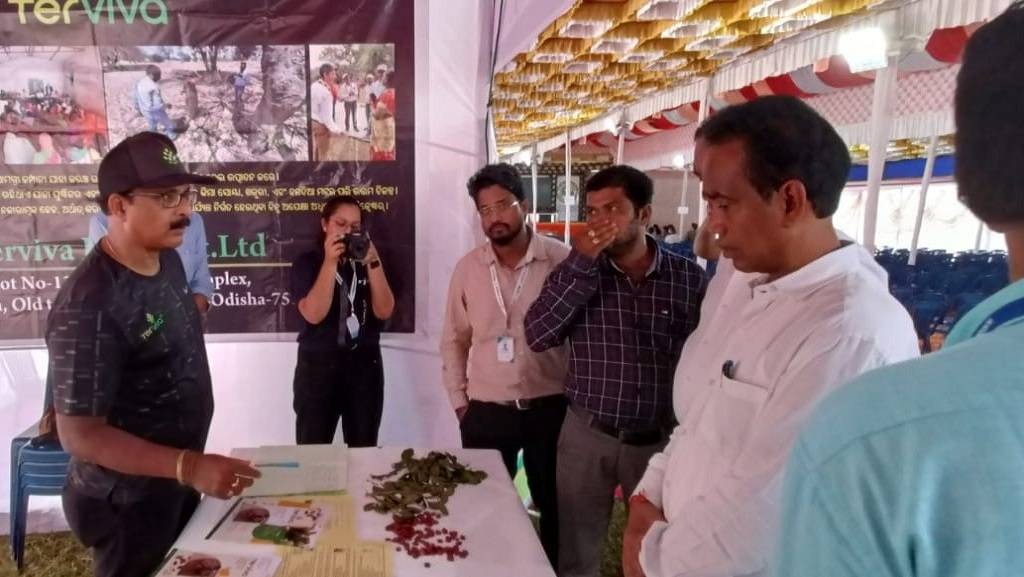 Various stalls were set up at the event by the farmers of Odisha to showcase their produce