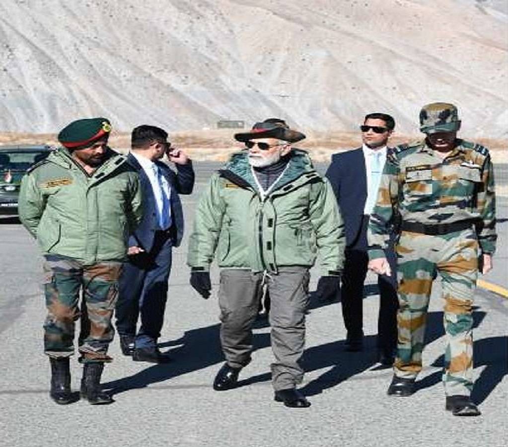 Addressing the armed forces here on Diwali, the prime minister also recalled his visit to this frontier region in the aftermath of the Kargil conflict in 1999. (courtesy: Twitter)