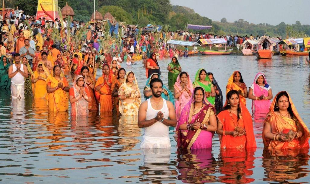 Women perform an arduous Nirjala vrat during Chhath, and pray to Lord Surya