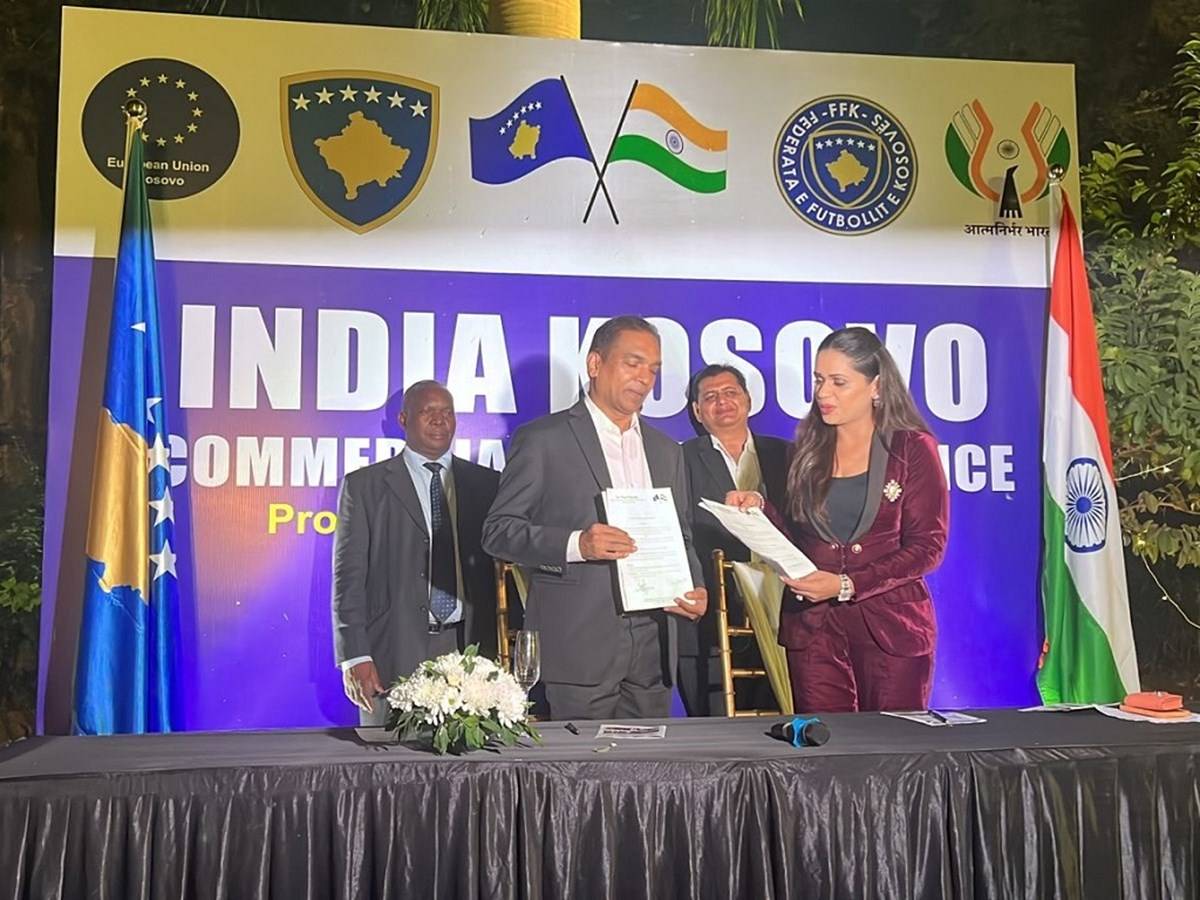 MoU was signed between India Kosovo Commercial Economic office’s Director General Payal Kanodia and Krishi Jagran’s founder, MC Dominic