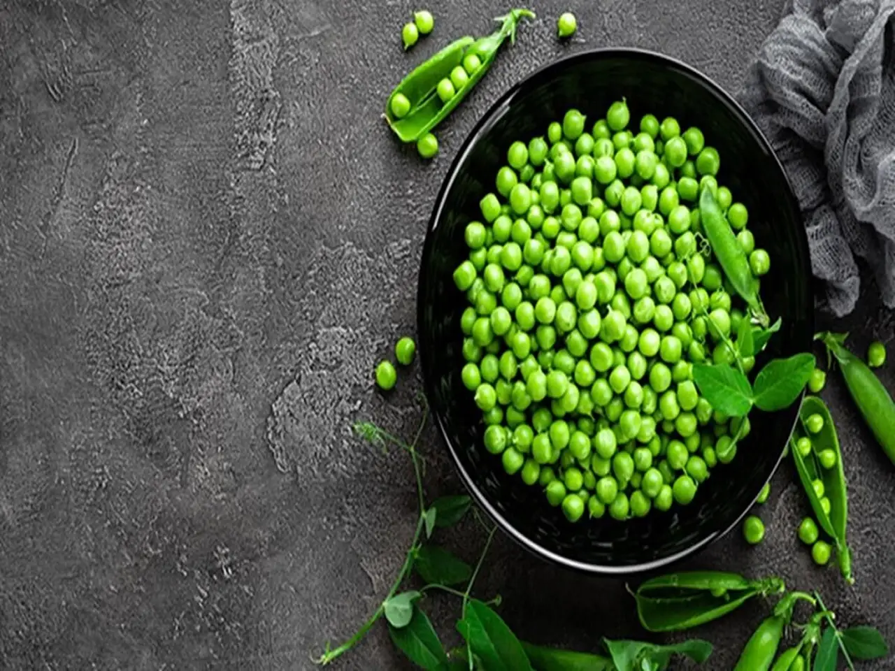 green peas are a very low-fat food