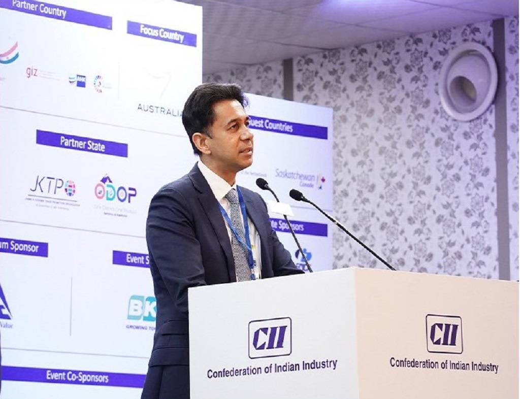 Deepak Jain speaking at the 15th edition of the CII Agro tech 2022