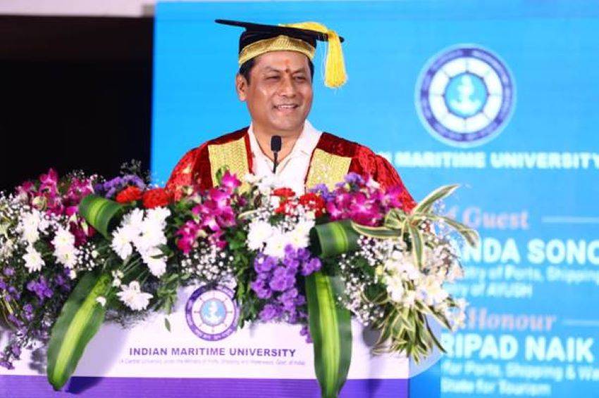 Sarbananda Sonowal, Union Minister of Ports, Shipping and Waterways and Ayush, at 7th IMU convocation, Chennai