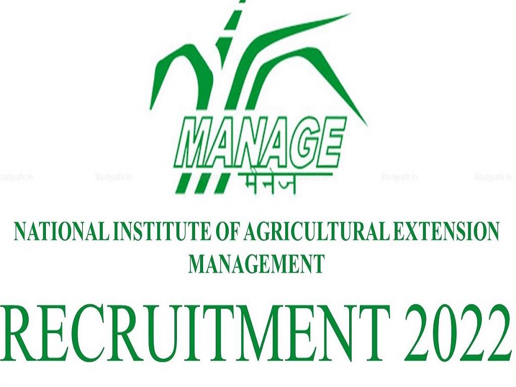 National Institute of Agricultural Extension Management (MANAGE) is hiring Research Associates