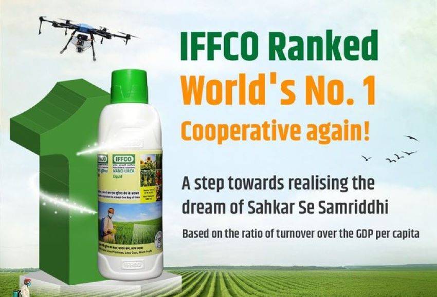 IFFCO has also been ranked first among the top ten agricultural cooperatives in the world. (Pic- @IFFCO Twitter Account)