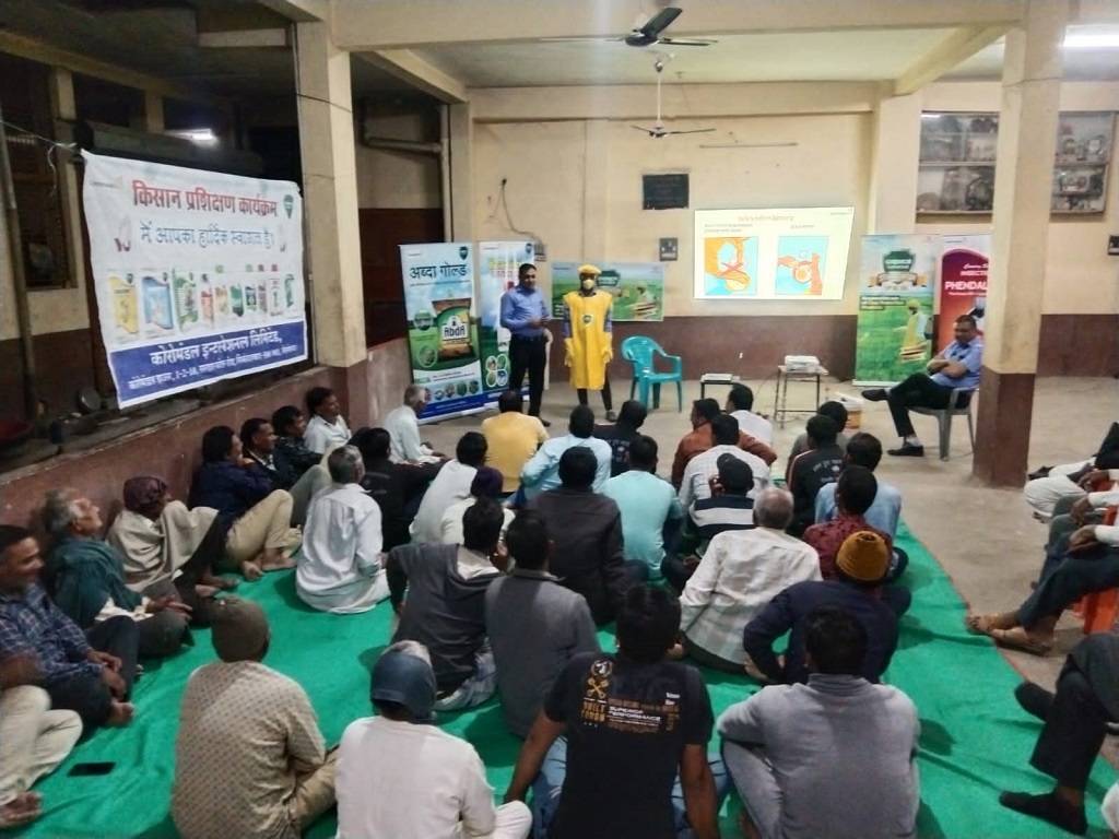 live demonstration of how farmers could keep themselves safe while using pesticides