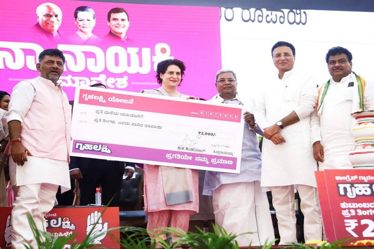 The Congress has consistently pushed forward Priyanka as the face of the women's scheme in all election-bound states. (Pic Courtesy: Twitter @rssurjewala)