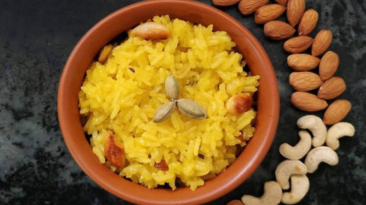 Sweet Saffron Rice is the easiest dessert you can make at home.