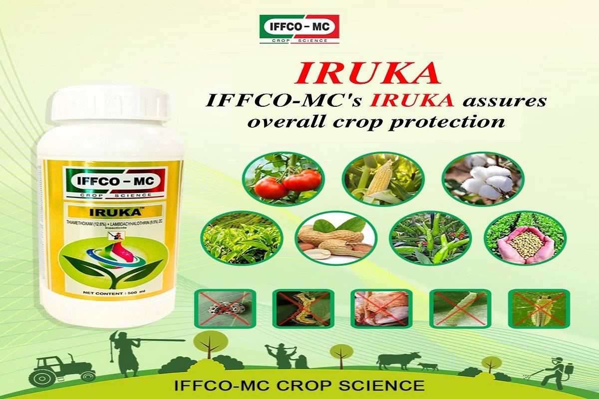 IFFCO and Mitsubishi Corporation formed a joint venture to produce IRUKA (Thiamethoxam 12.6% + Lambda Cyhalothrin 9.5% ZC), which has a dual site of action on insects