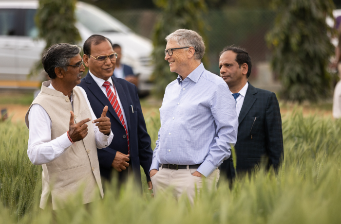 Bill Gates is interested in conservation agriculture because one of his goals is to address the global problem of malnutrition,