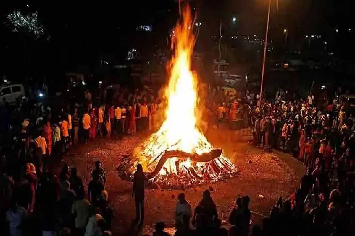 Holika Dahan is observed the day before Holi and honours the victory of good over evil