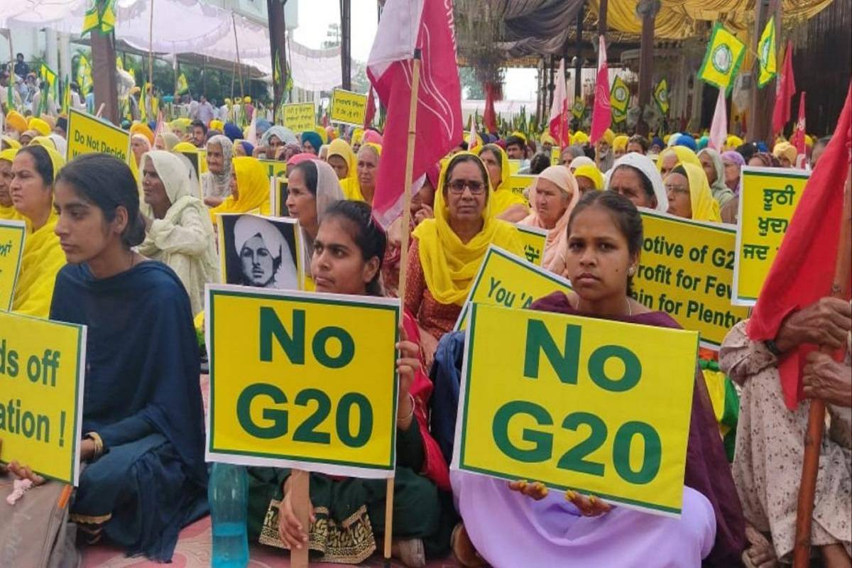 Farmers' Unions Hold Protest in Amritsar Against G20 Summit