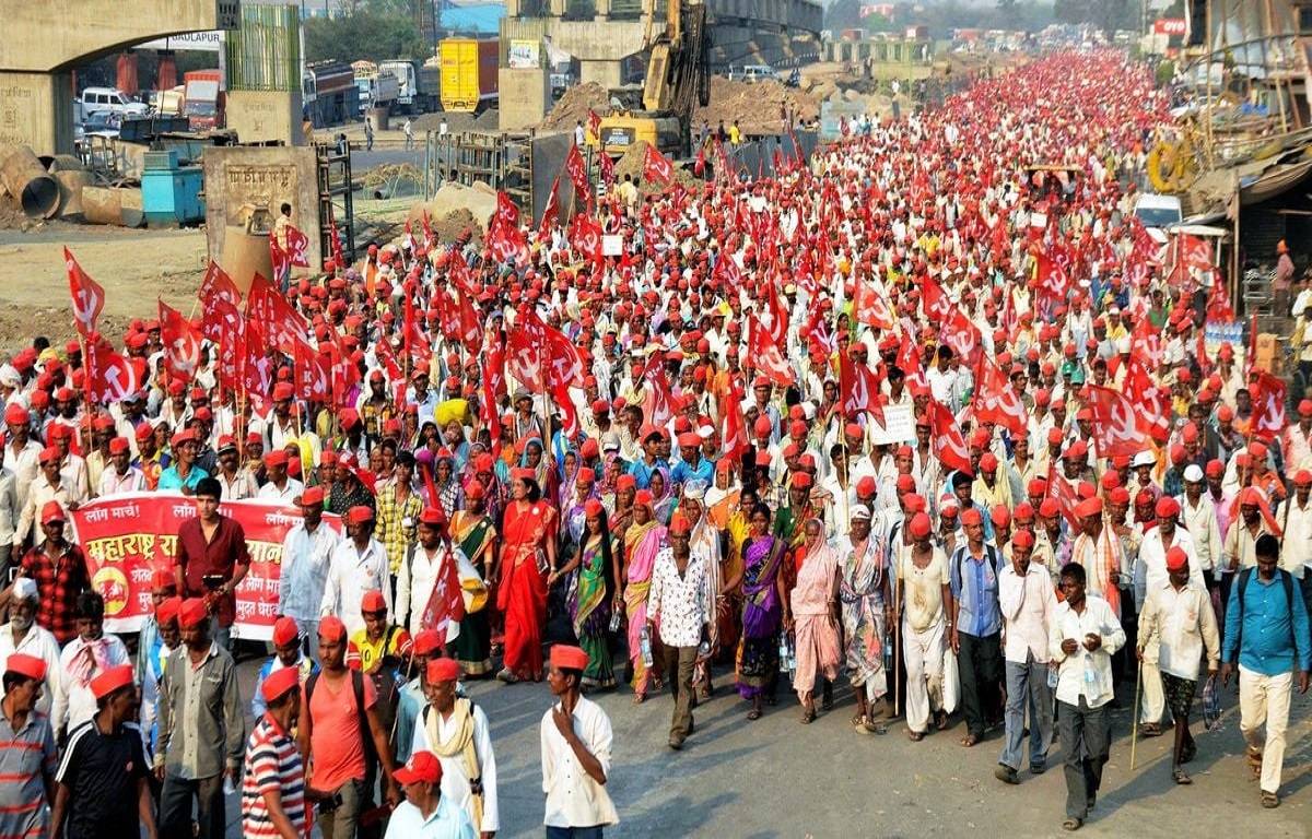 Maharashtra farmers have been holding a protest for speedy implementation of their demands