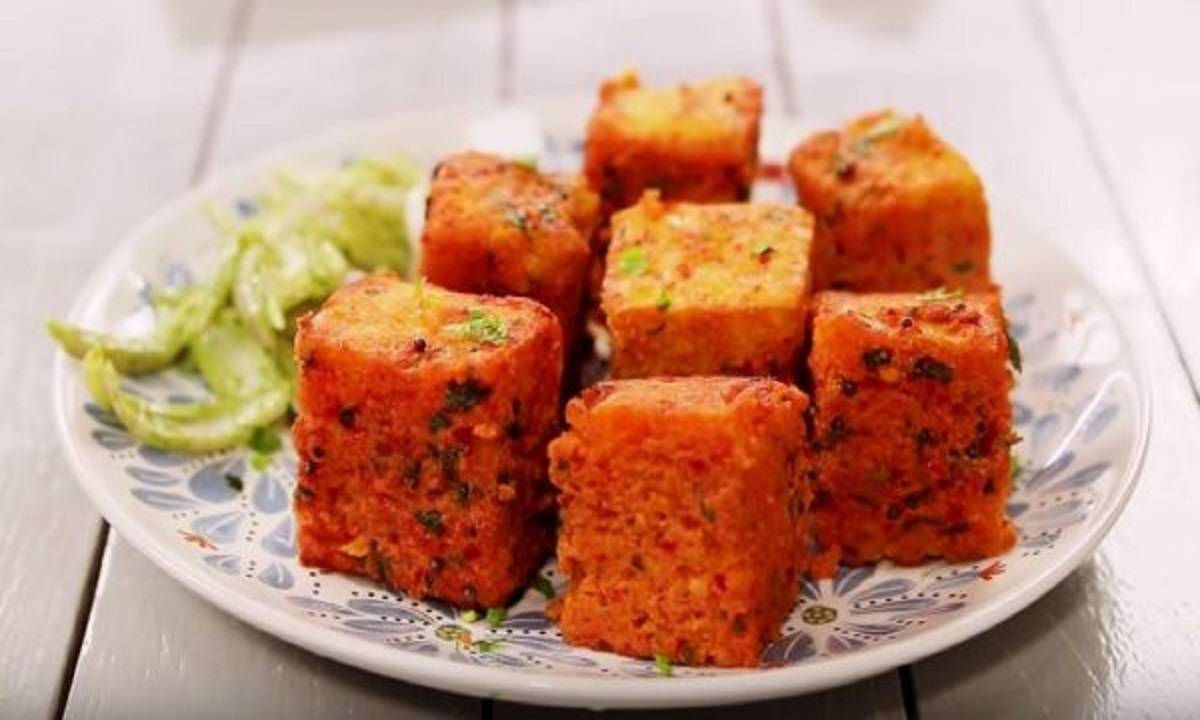 Homemade Tandoori Dhokla - A Gujarati Delight