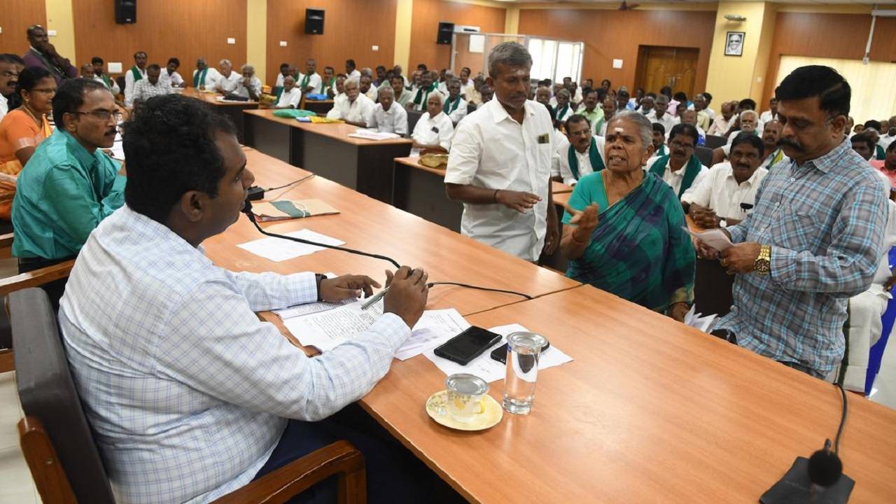 On Friday, Collector S. Aneesh Sekhar presiding over a farmers’ grievance day meeting at the Collectorate in Madurai