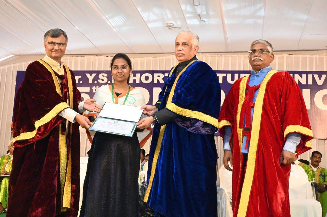 Prof. Ramesh Chand and Governor S. Abdul Nazeer presented Ph.D. awards & gold medals to university's scientists & students (Pic Credit: By Arrangement)