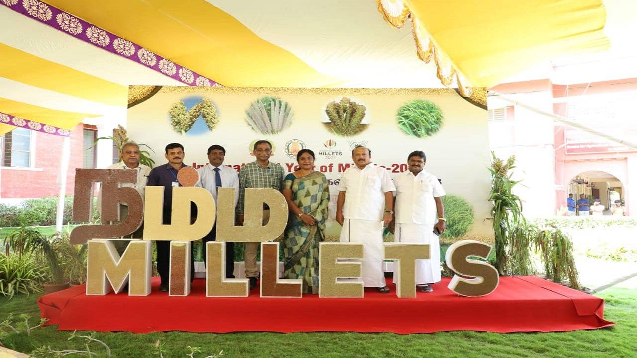 Minister Paneerselvam made this announcement during the International Millets Conference and Futuristic Food Expo 2023 inauguration, held at TNAU. (Photo Courtesy- MRK Paneerselvam/Facebook))