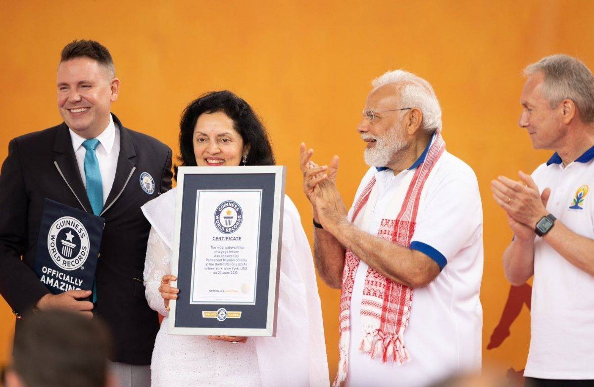 PM Modi-led Yoga Event at UN Sets Guinness World Record (Photo Source: Narendra Modi Twitter)