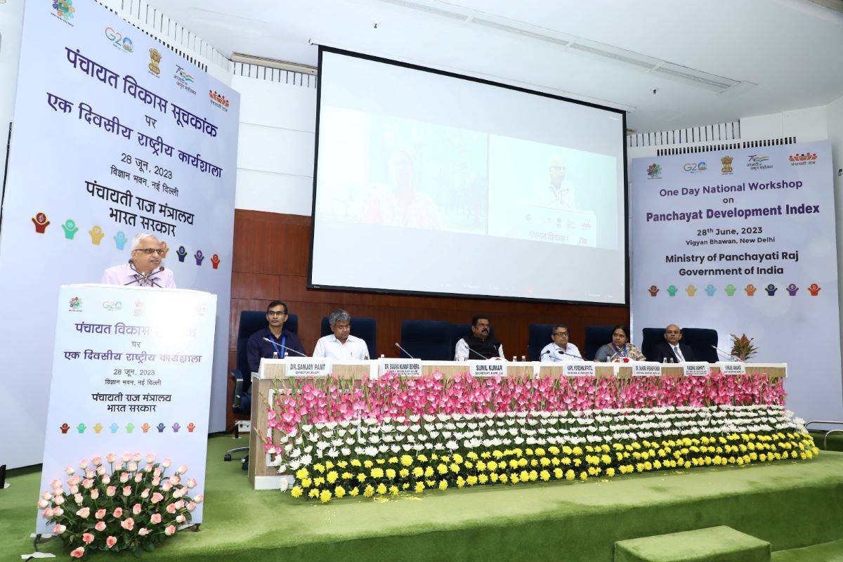 Minister Kapil Moreshwar Patil Unveils Report on Panchayat Development Index at National Workshop (Photo Source: @MoPR twitter)