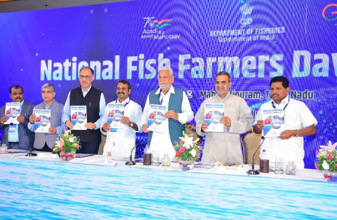 National Fish Farmers Day Meet-2023 Celebrated Today at Mahabalipuram (Photo Source: @PRupala twitter)