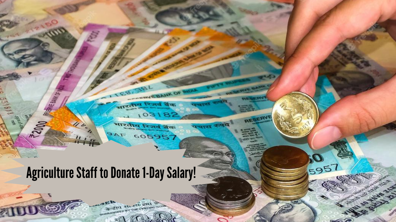 Agriculture staff to donate 1-day salary. (Image Courtesy- Freepik)