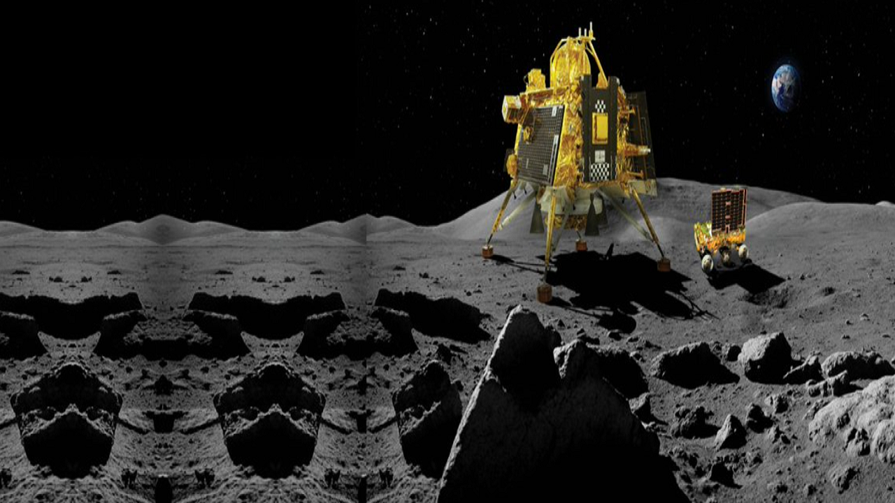 Chandrayaan 3 landed on the Moon (Photo Courtesy: @isro/Twitter)