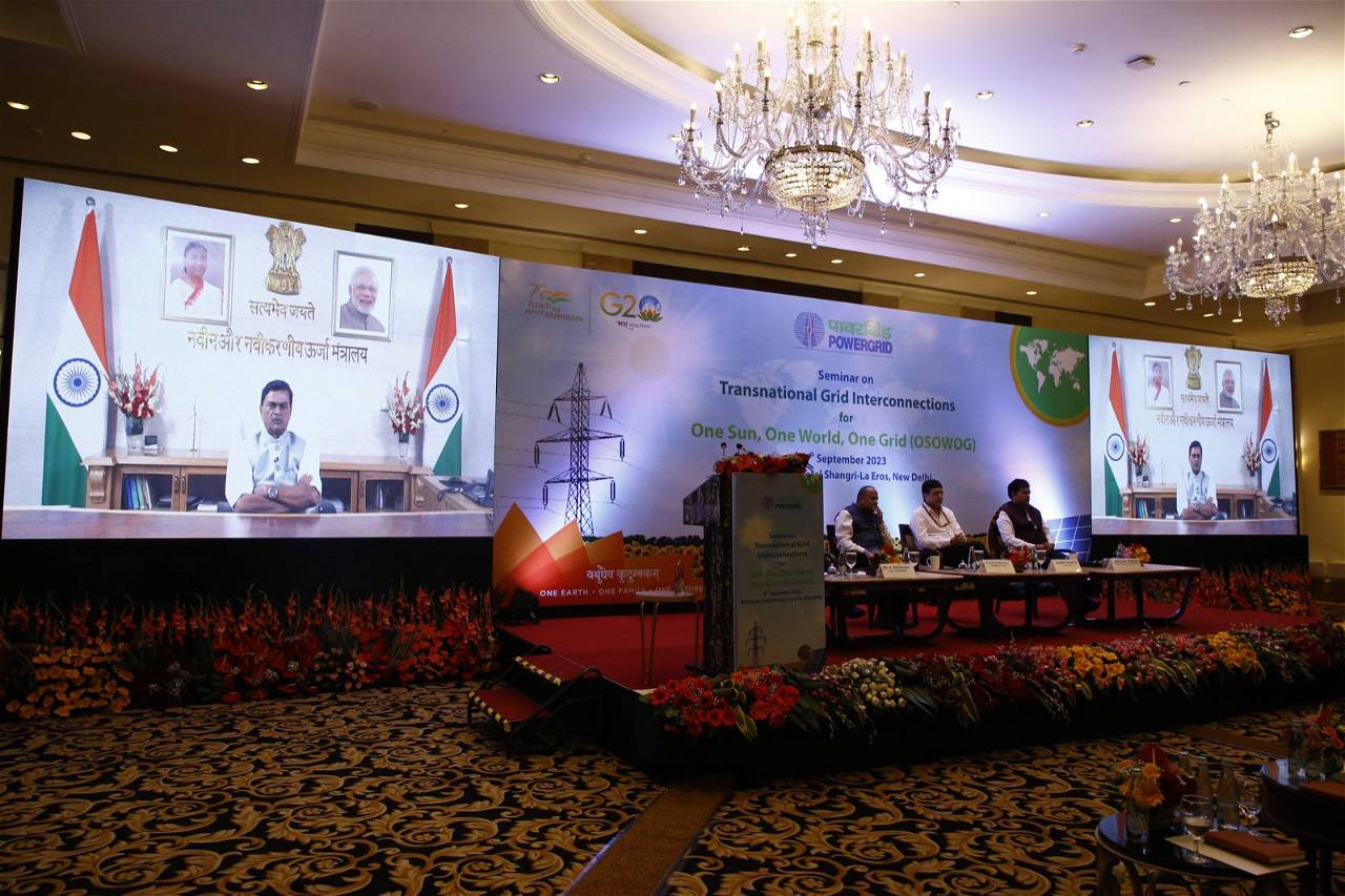 Conf. on Transnational Grid Interconnections for One Sun, One World, One Grid Held in New Delhi (Source: PIB)