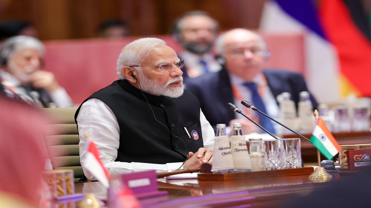 PM Narendra Modi at G20 Summit 2023.