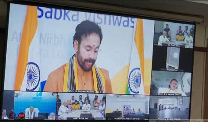 Minister G Kishan Reddy launched 5G training labs and 5G health applications in all NE states (Image source: PIB)