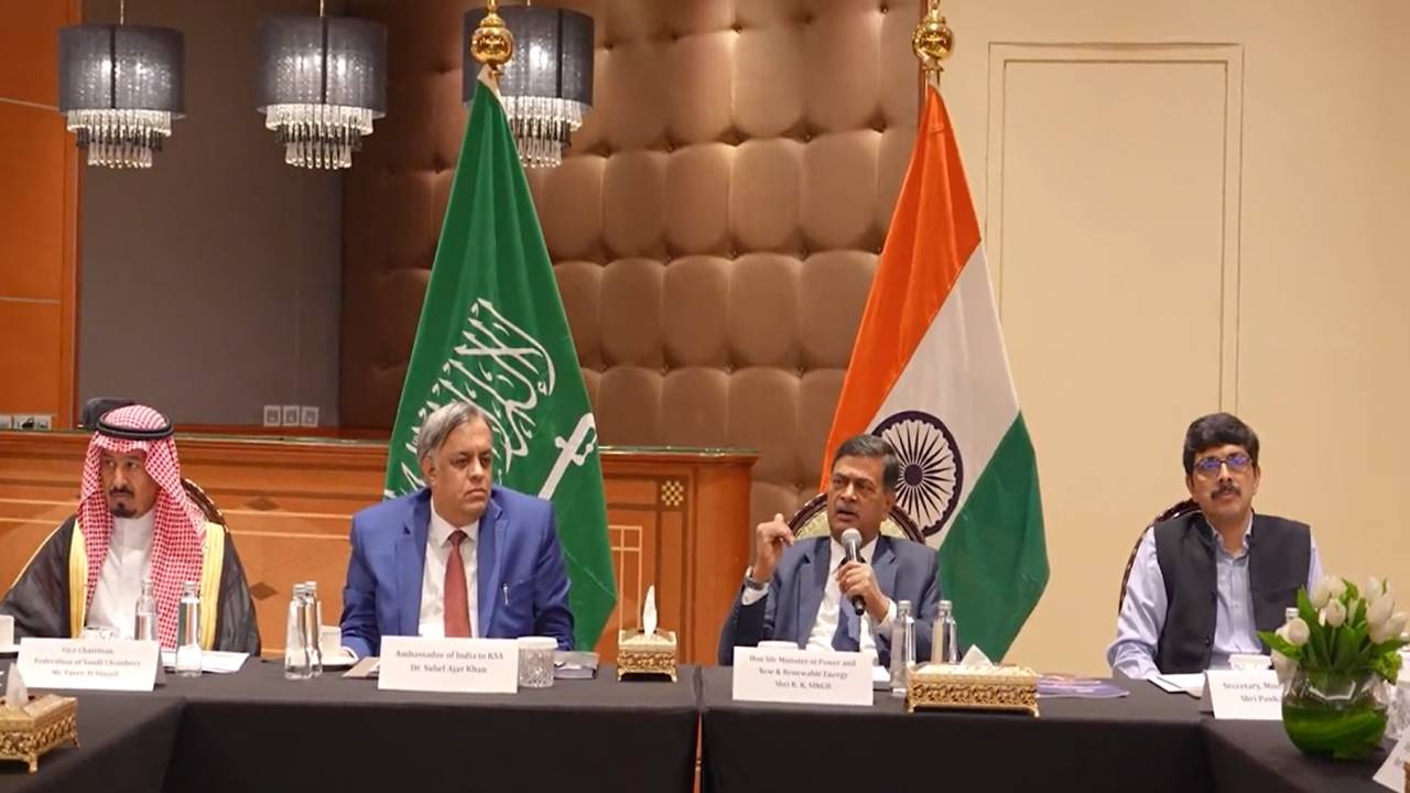 RK Singh addressed a gathering of Saudi businessmen and investors and invited them to invest in new and renewable energy sectors in India.