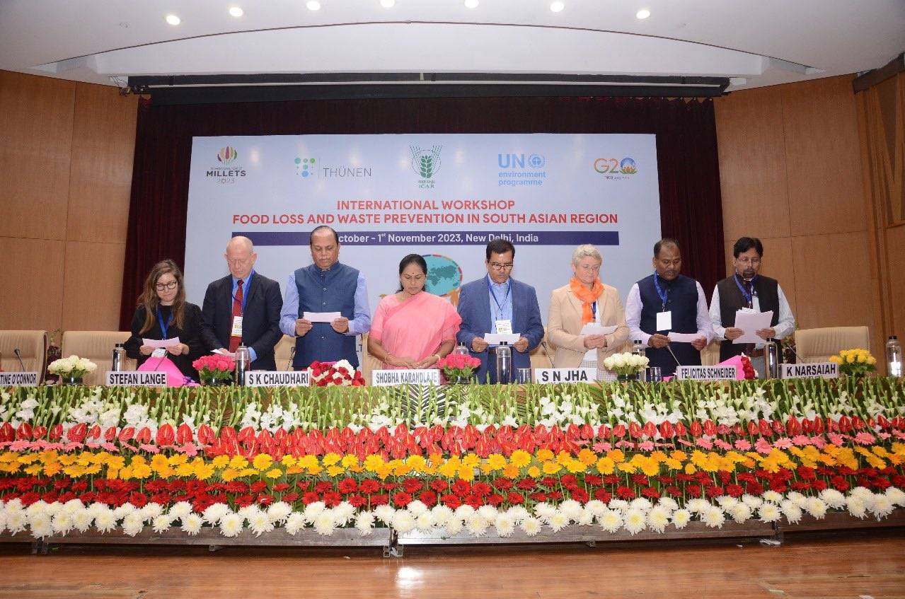 Shobha Karandlaje Inaugurates Int’l Workshop on Food Loss & Waste Prevention in South Asian Region at New Delhi  (Photo Source: Shobha Karandlaje/Twitter)