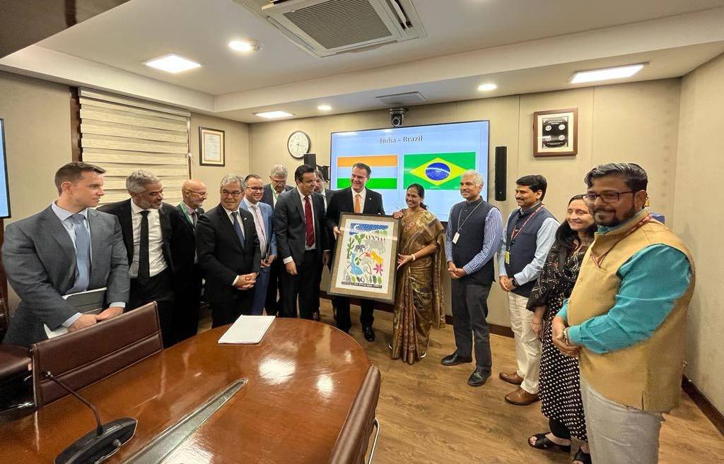 India & Brazil Enhance Agricultural Cooperation During Ministerial Meeting (Photo Source: Shobha Karandlaje/twitter)