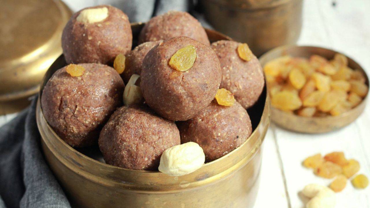 These bite-sized delights bring together the nutty flavour of ragi, the sweetness of jaggery, and the richness of coconut. (Photo: Archana's Kitchen)