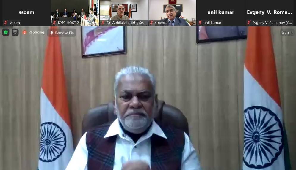 Parshottam Rupala Virtually Addressed Concluding Session of 19th Working Party on Data Collection & Statistics of the IOTC (Photo Source: @FisheriesGoI/Twitter)