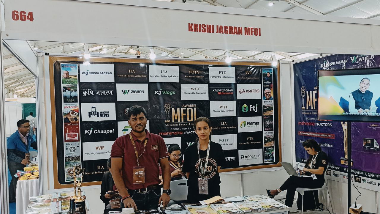 Krishi Jagran's Team at the Stall at KISAN Mela in Pune on December 13, 2023