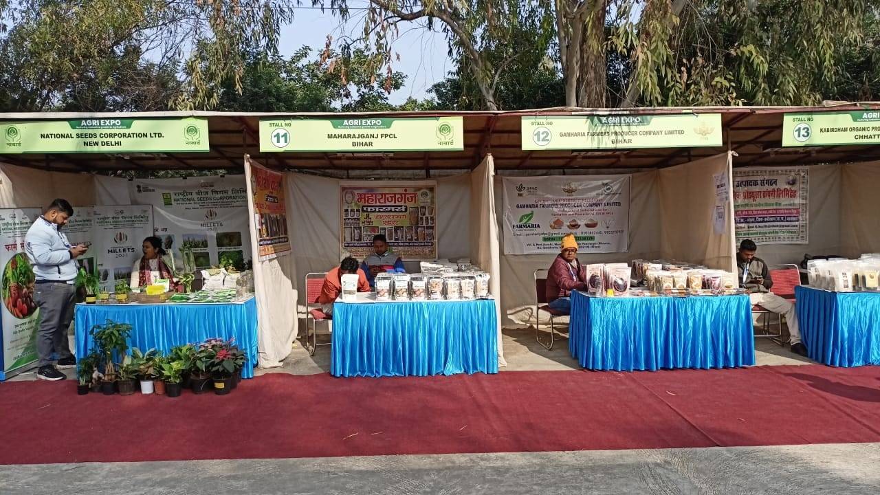 Various FPOs exhibited their products at the NABARD Agri Expo 2023 (Credits: Ashish Gaur)