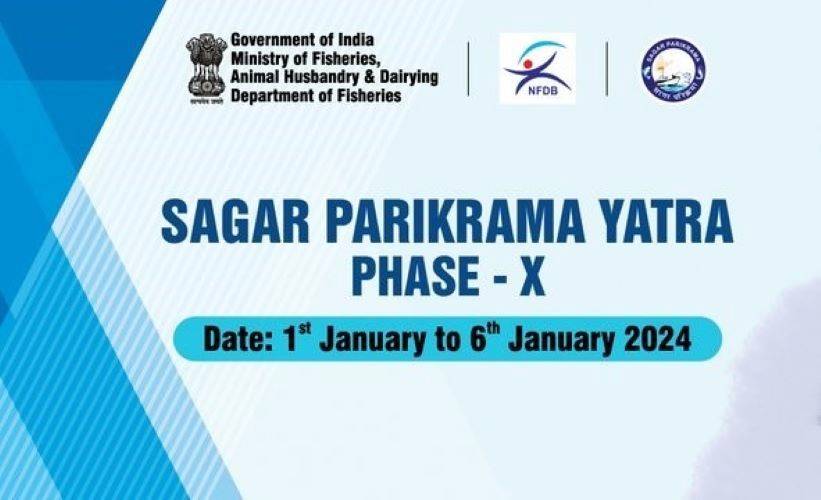 Sagar Parikrama Phase X: Union Minister Parshottam Rupala Navigate Waves of Prosperity in Andhra Pradesh and Puducherry (Photo Source: @FisheriesGoI/Twitter)