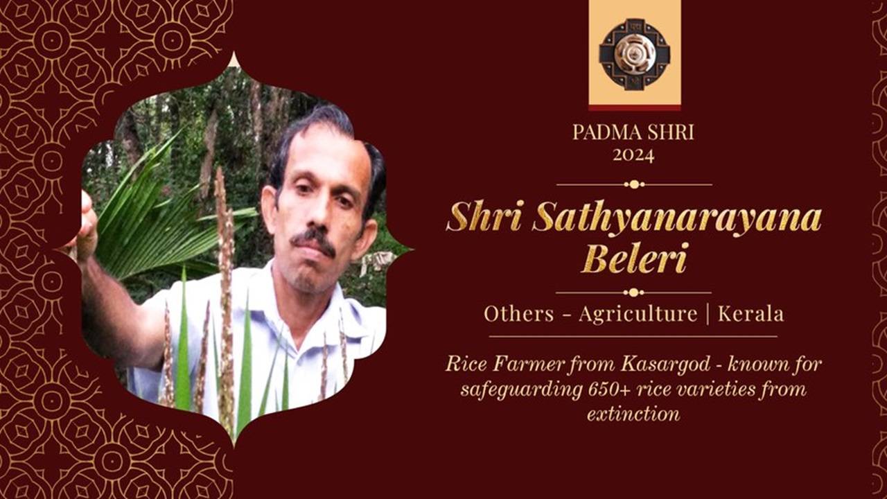 Padma Shri Sathyanarayana Beleri (Photo Courtesy: Twitter/@mygovindia)